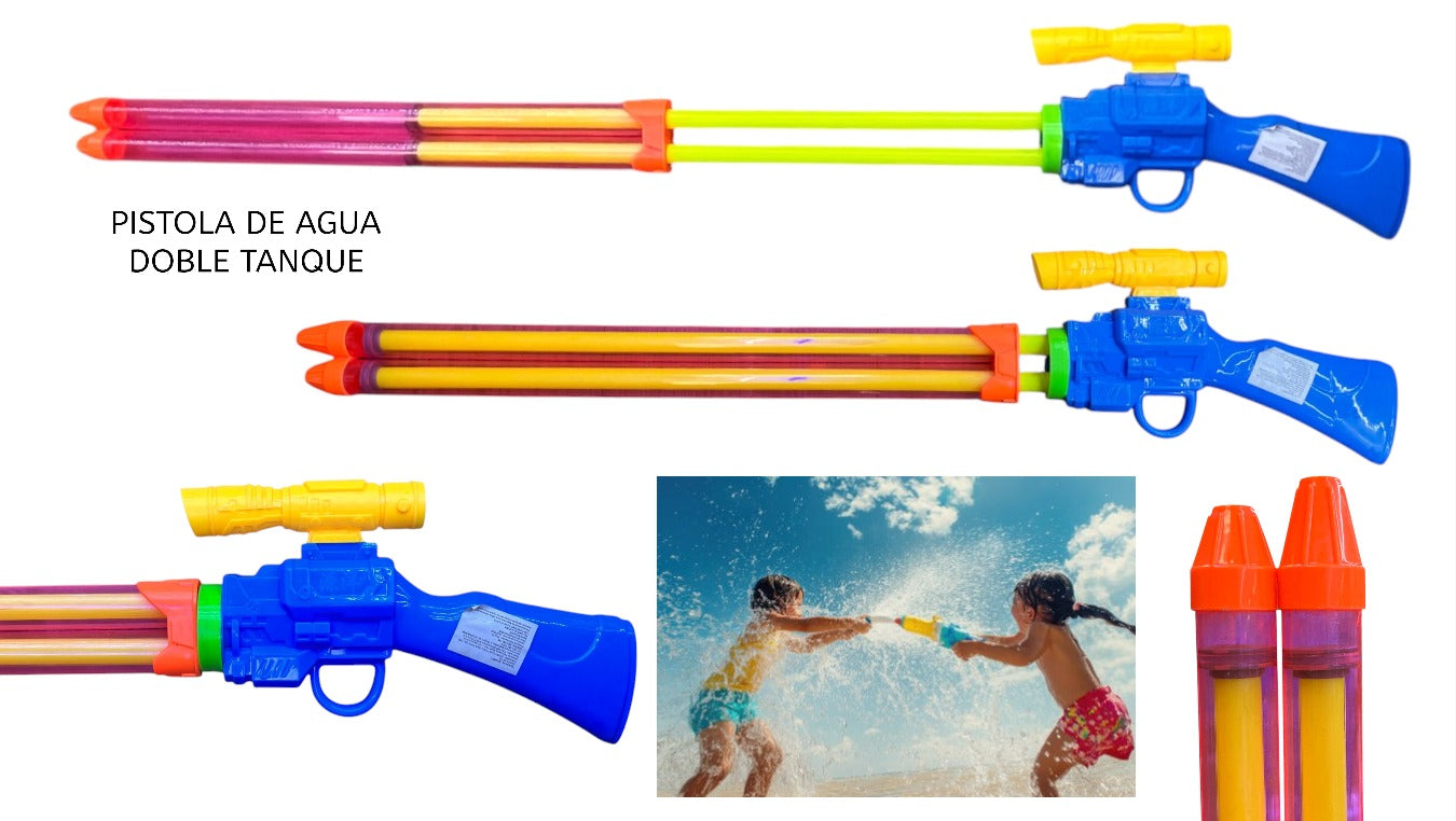 LANZADOR PISTOLA AGUA DOBLE CHORRO LANZADOR PISTOLA AGUA DOBLE CHORRO